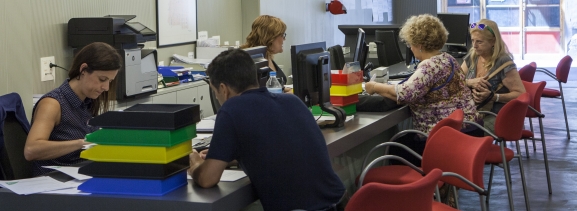 Interior view of a Housing Office in Barcelona