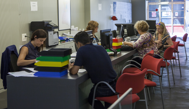 Interior view of a Housing Office in Barcelona